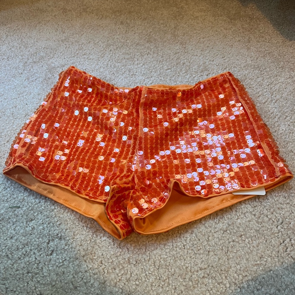 Muse Sequin Orange Shorts